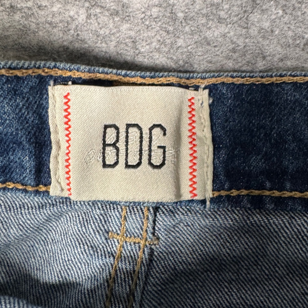 BDG Urban Outfitters RIH Mid-Rise Baggy Wide Leg‎ Jeans Blue Denim 28 Distressed - Picture 4 of 13